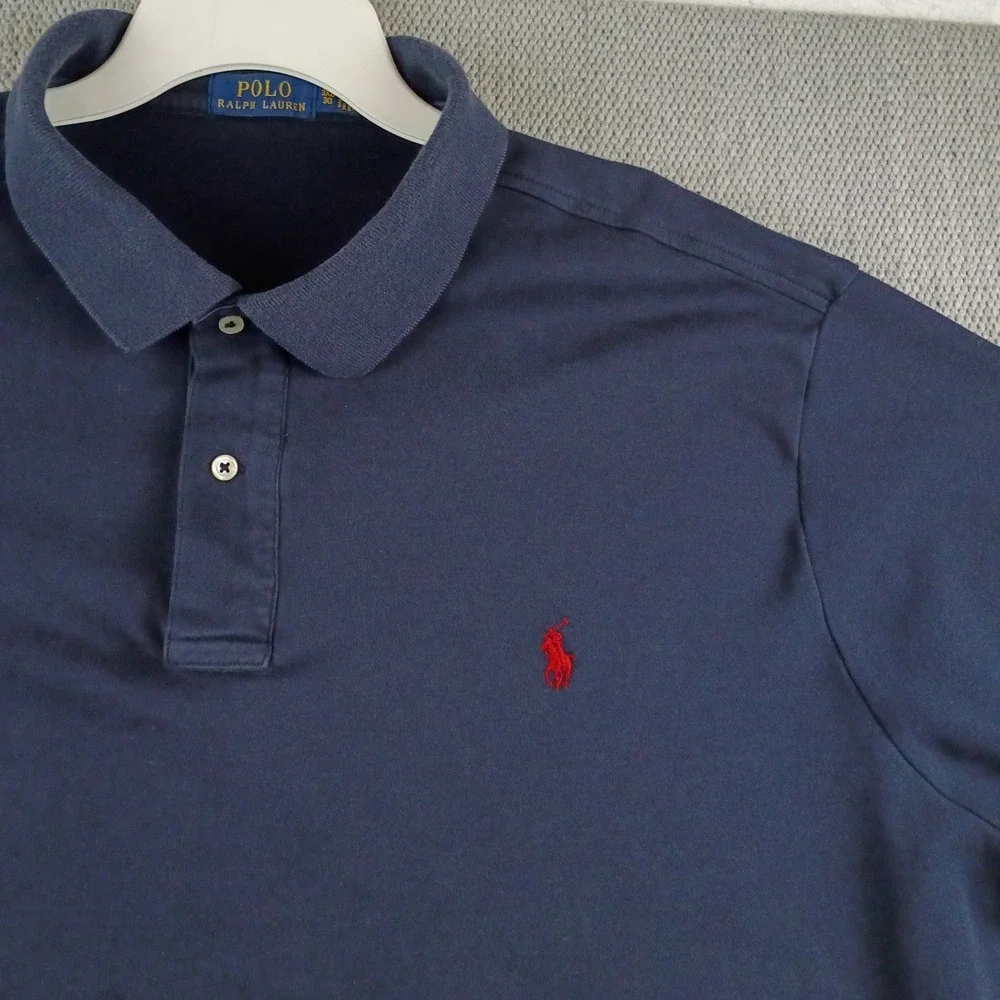 Polo Ralph Lauren Polo Shirt Mens 3XB Navy Blue Short Sleeve Big‎ Man Preppy